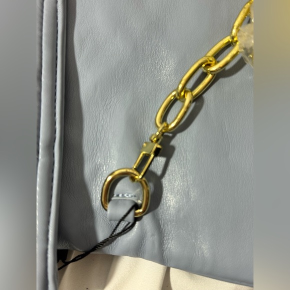 Jules Kae Lillian crossbody or clutch Purse, Butter soft Vegan leather baby blue - Picture 6 of 9